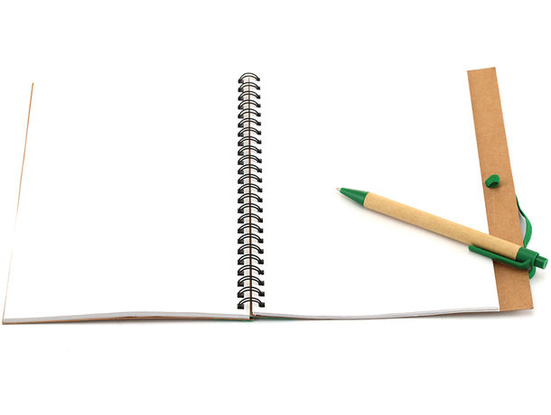 Libreta con bolígrafo