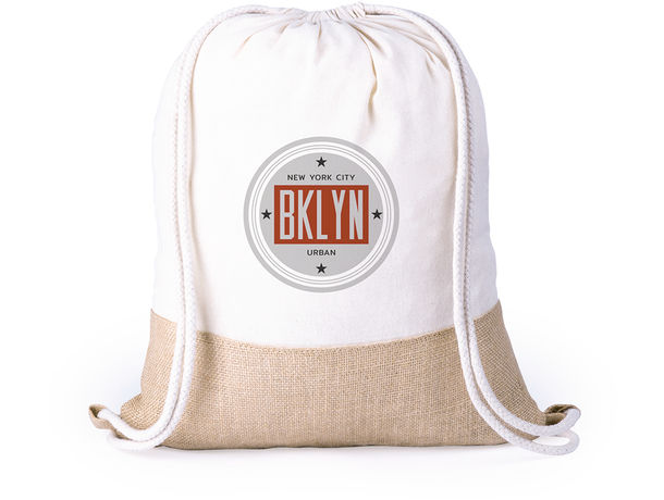 Mochila de yute y algodón