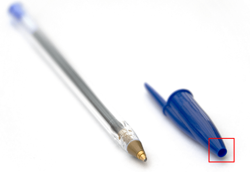 Agujero de la tapa bolígrafo BIC