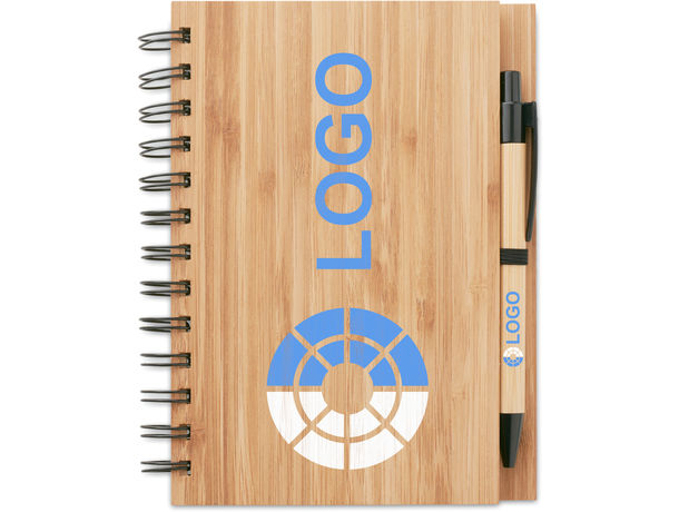 Libreta ecológica de bambú personalizada