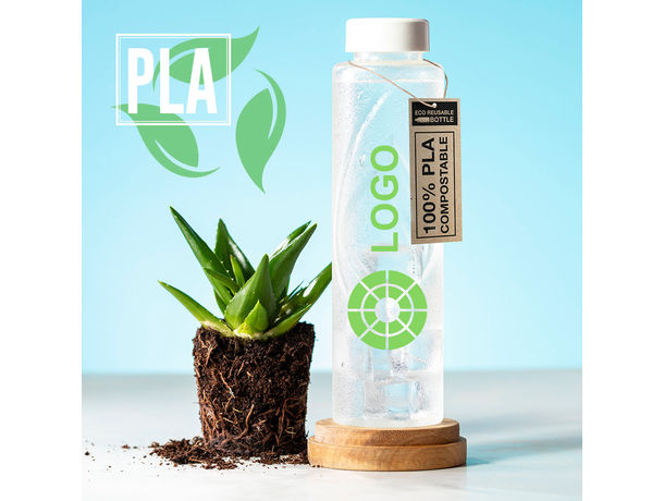 Botella de plástico PLA