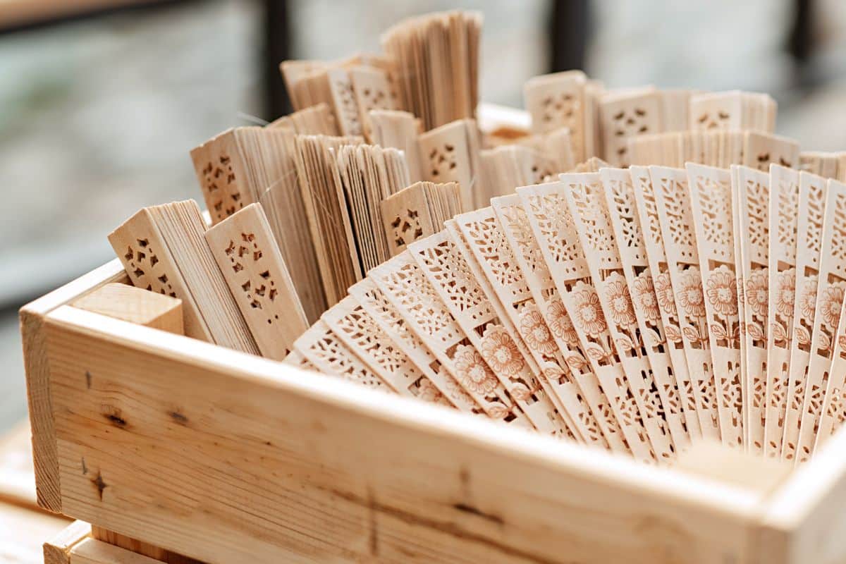 Abanicos de madera