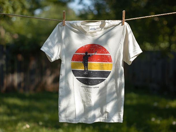 Camiseta secándose al aire libre