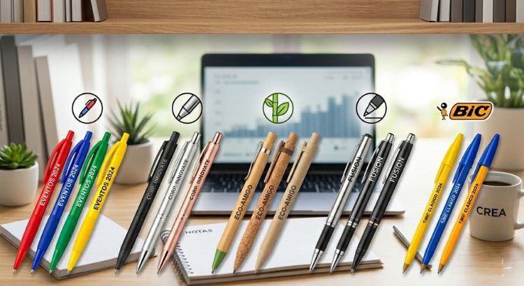 Bolígrafos personalizados: ¿Plástico, metal, ecológico, roller o BIC? Guía para elegir el mejor