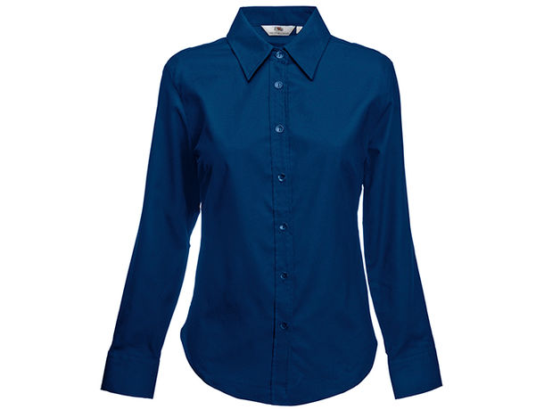 Blusa de mujer oxford la fruit of the loom 135 personalizada azul marino Blusa de mujer oxford la fruit of the loom 135 personalizada azul marino