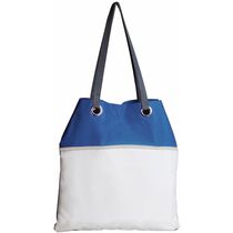 Bolso de playa bicolor personalizado blanco azul Bolso de playa bicolor personalizado blanco azul