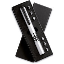 Puntero laser con control remoto paginas personalizado plata mate Puntero laser con control remoto paginas personalizado plata mate