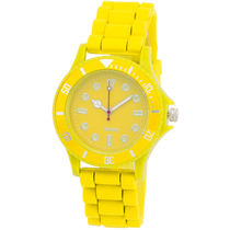 Reloj de pulsera unisex en silicona personalizado amarillo Reloj de pulsera unisex en silicona personalizado amarillo