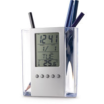 Portalapices con reloj y estacion meteo personalizado Portalapices con reloj y estacion meteo personalizado