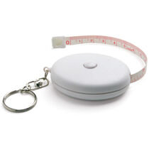 Llavero metro con sistema de fijacion personalizado blanco Llavero metro con sistema de fijacion personalizado blanco