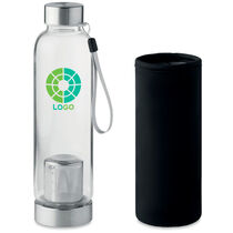 Botella agua de cristal Varanasi con funda de neopreno sin BPA 500ml  PERSONALIZABLE