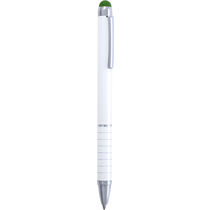 Boligrafo blanco con puntero de color personalizado Boligrafo blanco con puntero de color personalizado