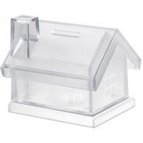 Casa hucha de plastico personalizada Casa hucha de plastico personalizada
