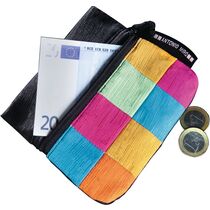 Monedero en microfibra y nylon antonio miro personalizado negro Monedero en microfibra y nylon antonio miro personalizado negro