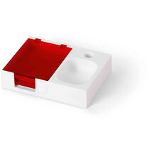 Portaboligrafo y clips con notas adhesivas barato rojo Portaboligrafo y clips con notas adhesivas barato rojo