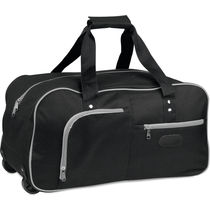 Trolley de viaje en poliester personalizado negro Trolley de viaje en poliester personalizado negro