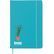 Libreta de notas grande con banda elastica personalizado azul turquesa