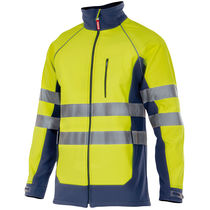 Soft shell bicolor alta visibilidad velilla personalizado Soft shell bicolor alta visibilidad velilla personalizado