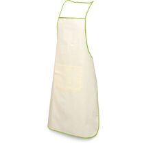 Delantal de algodon con bolsillo 60 x 90 cm con logo verde claro Delantal de algodon con bolsillo 60 x 90 cm con logo verde claro