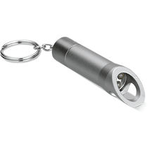 Linterna led con llavero y abridor personalizada gris oscuro Linterna led con llavero y abridor personalizada gris oscuro