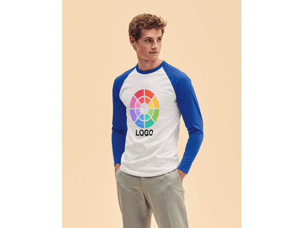 Camiseta long baseball Fruit Of The Loom 160