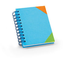 Bloc de notas con tapa tricolor personalizado azul claro Bloc de notas con tapa tricolor personalizado azul claro