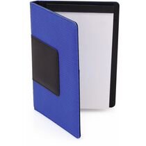 Carpeta en non woven y polipiel personalizada azul Carpeta en non woven y polipiel personalizada azul