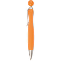Boligrafo con pelota combinado en plata wimen naranja Boligrafo con pelota combinado en plata wimen naranja
