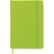 Libreta de notas grande con banda elastica grabada verde lima