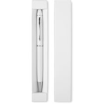 Boligrafo en estuche de carton personalizado blanco Boligrafo en estuche de carton personalizado blanco