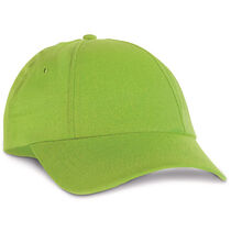 Gorra beisbol 6 paneles en algodon poliester con logo verde claro Gorra beisbol 6 paneles en algodon poliester con logo verde claro