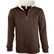 Sudadera bicolor cremallera corta scott sols 290 personalizada marron chocolate