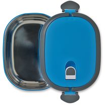Fiambrera con tapa hermetica personalizada azul turquesa