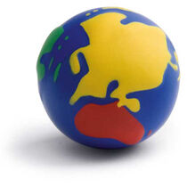 Pelota antiestres globo terraqueo multicolor personalizada Pelota antiestres globo terraqueo multicolor personalizada