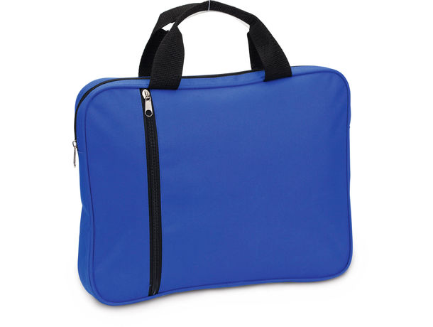 Portadocumentos con asa de poliester 600d personalizado azul Portadocumentos con asa de poliester 600d personalizado azul