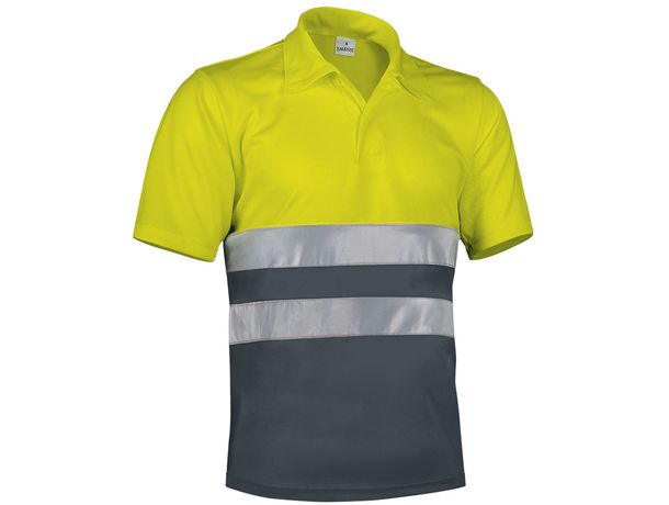 Polo reflectante transpirable build 170 barato amarillo fluor gris carbon Polo reflectante transpirable build 170 barato amarillo fluor gris carbon