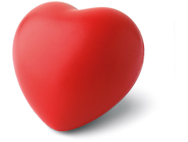 Antiestres forma corazon personalizado rojo