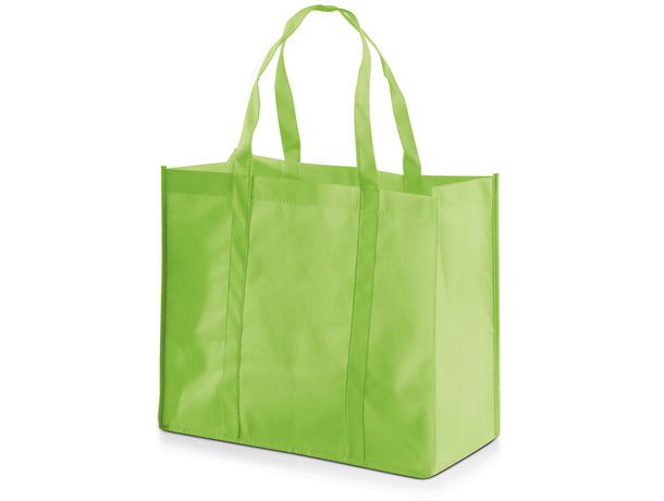 Bolsa en non woven grande y ancha barata verde claro Bolsa en non woven grande y ancha barata verde claro