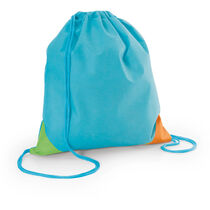 Mochila gymsack infantil en non woven personalizada azul claro Mochila gymsack infantil en non woven personalizada azul claro