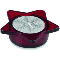 Vela y portavela en forma de estrella personalizada rojo Vela y portavela en forma de estrella personalizada rojo