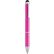 Boligrafo de aluminio con puntero tactil barato fucsia