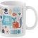 Taza mug blanca de 300 ml impresa a todo color en 360o barata blanco