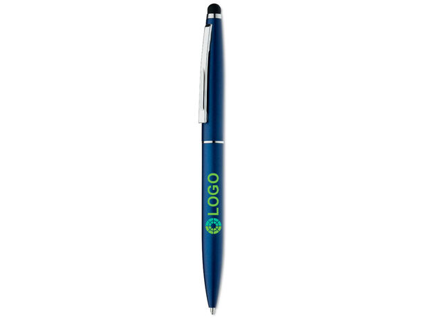 Bolígrafo stylus giratorio. tinta azul