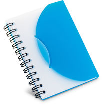 Libreta pequena con cierre y translucida personalizada azul claro Libreta pequena con cierre y translucida personalizada azul claro