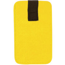 Funda para movil en fieltro personalizada amarillo Funda para movil en fieltro personalizada amarillo