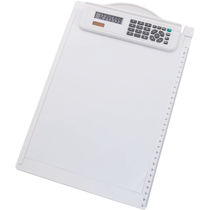 Tablilla sujetapapeles calculadora y regla personalizada blanco Tablilla sujetapapeles calculadora y regla personalizada blanco