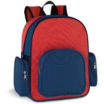 Mochila para ninos con 3 bolsillos exteriores personalizada rojo Mochila para ninos con 3 bolsillos exteriores personalizada rojo