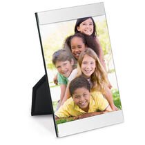 Marco de fotos en aluminio personalizado plateado satinado Marco de fotos en aluminio personalizado plateado satinado