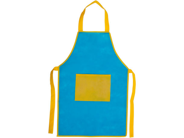 Delantal infantil en non woven personalizado azul Delantal infantil en non woven personalizado azul
