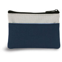 Llavero monedero bicolor de poliester personalizado azul Llavero monedero bicolor de poliester personalizado azul